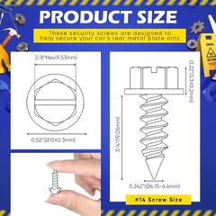 Car License Plate Screws Tornillos para Placas De Carro Tag Screws 200