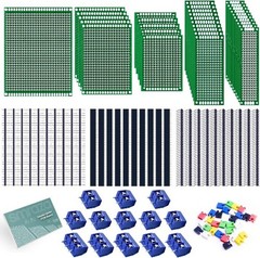 104pcs Double Sided PCB Prototype Board Kit DIY Electronic Project Circuit