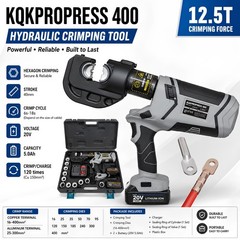 10-400mm² 20V Hydraulic Crimping Tool 120KN Cable Lug Crimper Hydraulic Tool