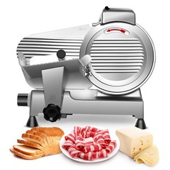 10in Blade Electric Commercial Meat Slicer Steel Frozen Meat Cheese Slicer New