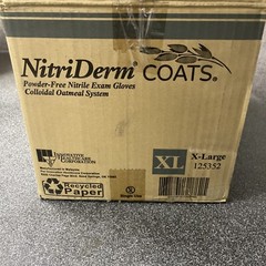 1 Case NitriDerm COATS Powder Free Nitrile Exam Glove Oatmeal Size XL 2000CT
