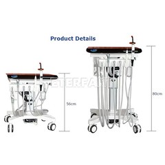 Dental Mobile Delivery Unit System Treatment Cart/Silent Oil-Free Air Compressor