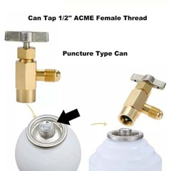 Can Tap Valve Dispenser Opener Recharge Tank Adapter 1/4SAE hose Self Seal