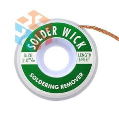 2.0mm Desoldering Braid Solder Remover Spool Copper Wick 5 ft 1.5m – USA Seller