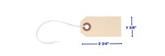 100 Small Manilla Cardstock Price Tags 2 3/4″ x 1 3/8″ Pre-strung with String