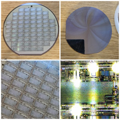 Cool Computer CPU Silicon 4.5″ Wafer / Wafers IC RAM Chip Lithography 77358 WX