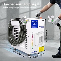 1500W Dual Pendulum Fiber Laser Cleaning Machine For Car Oil Rust Remove 220V US