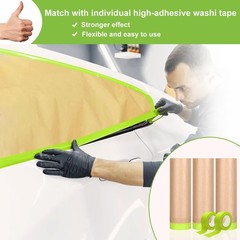 Masking Paper, paint masking, 2 Pack Automotive Paint Paper Roll with Tape, T…