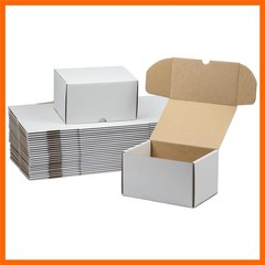 7x5x4 Inches Shipping Boxes Set of 25, White Corrugated Cardboard Box Literat…