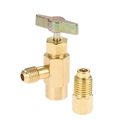 R1234Yf Self-Sealing Can Tap, F-1/4 SAE 1/2 LH Thread Valve Tool with Adapter
