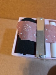 Desktop Water Activated Tape Dispenser With 2 Rolls Of Paper Tape Pink