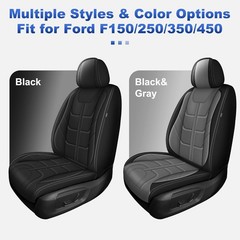 Synthetic Leather 5-Seat Covers Set For Ford F150/F250/F350/F450 from 2017-2026