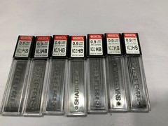 Maxco Mechanical Pencil Leads 0.9x60mm No.2HB 20 Leads Per Container Lot Of 7