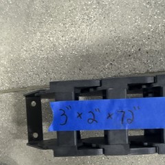 Black Plastic Cable Track 3 in x 2 in x 72 in Segmented Carrier