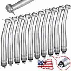 10packs Dental High Speed Turbine Handpiece Standard Push Button 4Hole