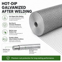 GoldPeak 1/4 inch Wire Mesh Hardware Cloth 24 in. x 100 ft. 23 Gauge | Hot-di…