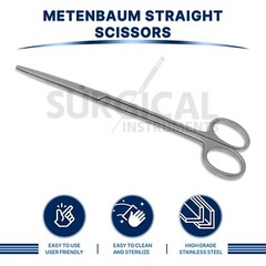 10 Pcs Metzenbaum Scissors 7″ Straight Surgical Stainless Steel German Grade