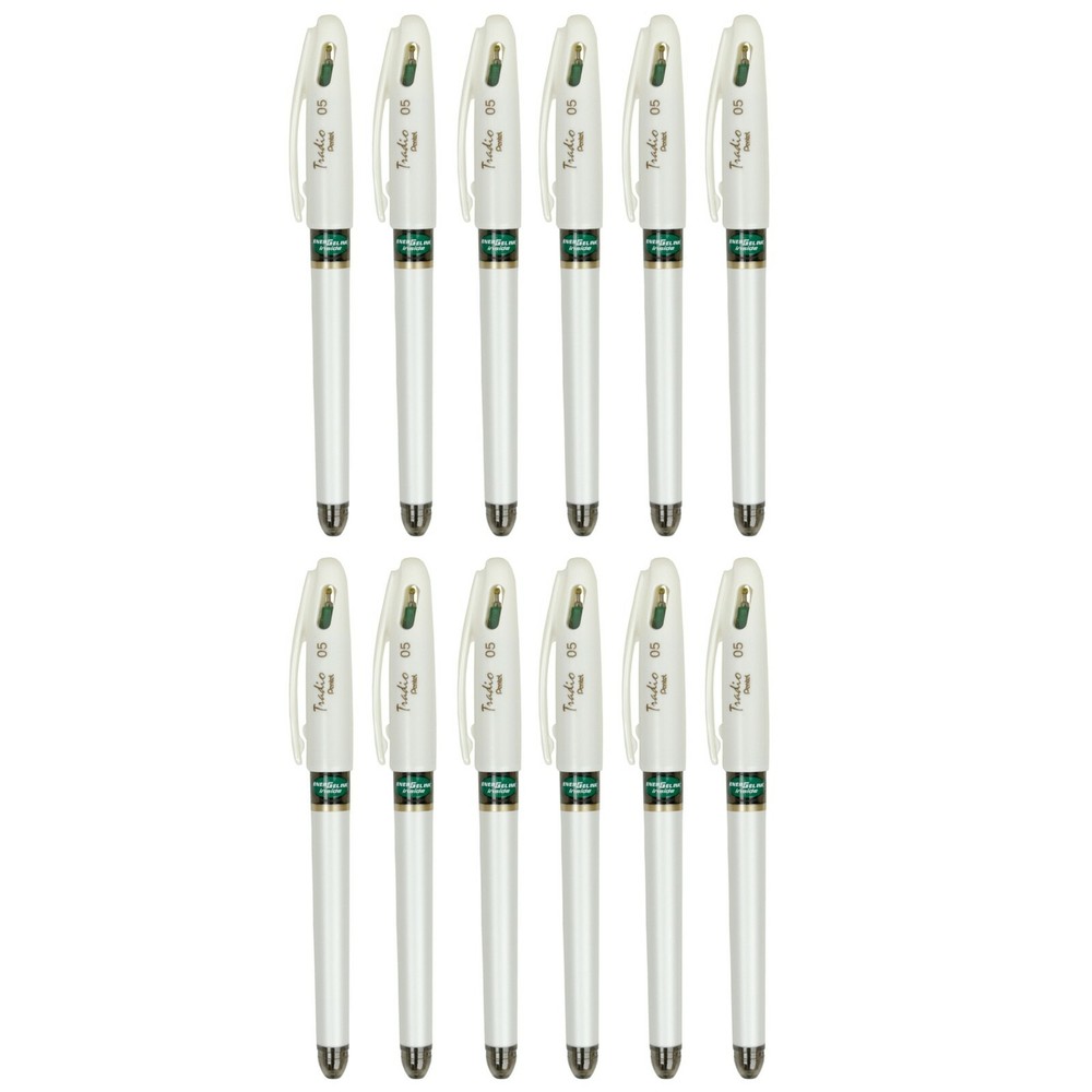 Pentel Energel Tradio 0.5MM Green Liquid Gel Pen 12pc Set