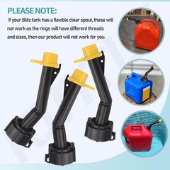 3 Pcs Fuel Gas Can Jug Spouts Nozzles & Rings & Caps for Blitz 900302 900092 …