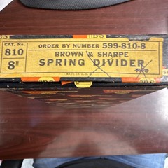 Brown & Sharpe No. 810 Spring Divider Spring Joint 8 in Leg Size Max Measurement