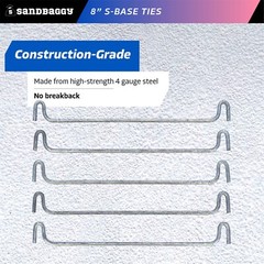 Sandbaggy 8″ S-Base Tie for Symons Steel-Ply or Sure Built Sure Ply Form Systems