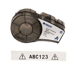 Brady 142807 BMP21 Series Indoor/Outdoor Vinyl Labels with Ribbon M21-500-595-WT