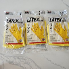 New Lot Of 3 SAS safety Corp Lightweight Latex Gloves Long L/XL 6618
