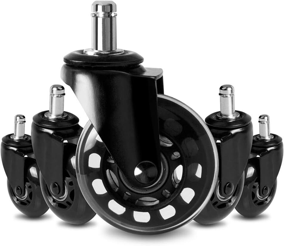 Office Chair Caster Wheels-Set of 5 Heavy Duty 3″ Office Chair Replacement