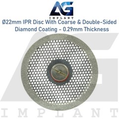 Ø22mm IPR Disc Coarse Double Sided Diamond Coating 0.29 Ortho Mandrel