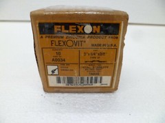 FLEXON FLEXOVIT A0034 GRINDING WHEEL TYPE 27 3″ DIA x 1/4″x 3/8″ LOT OF 20 NOS