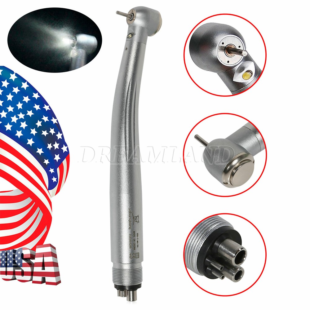 NEW 4Hole Dental High Speed handpiece|Fiber Optic E-generator LED/No-LED A