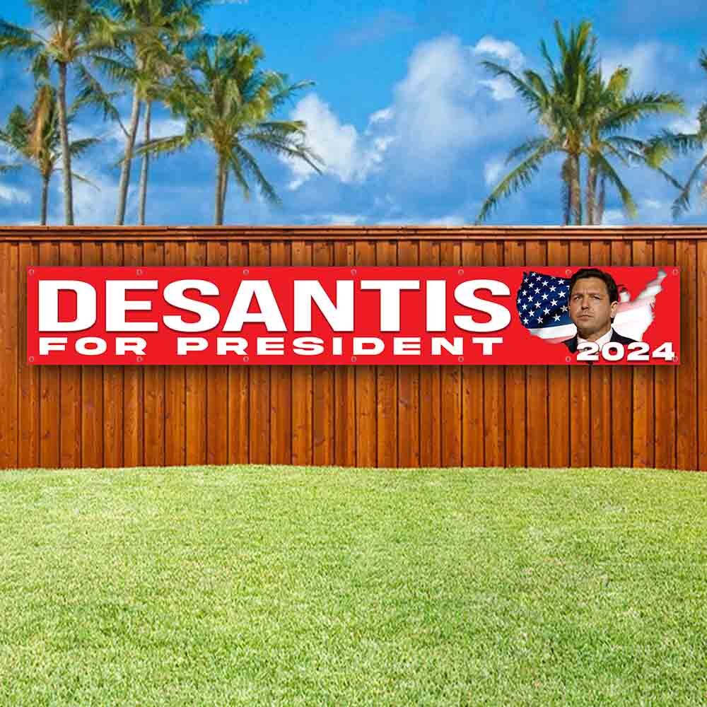 DESANTIS 2024 XXL Banner Advertising Vinyl Flag Sign Many Sizes LARGE SIZE ELECT