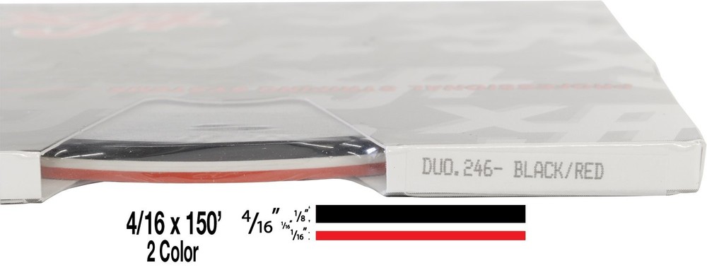 Duo-Tone 0204246 – Auto Customizing 2 Color Dual Pinstripe – 4/16″ x 150′ 1/8…