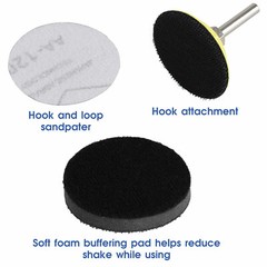100pcs 2Inch 80-3000 Grit Mixed Sander Sanding Discs Pads Hook & Loop Sandpaper