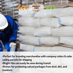 Cast Hand Stretch Wrap 18″ x 1500 Ft 256 Rolls Tinted Purple Plastic Shrink Film
