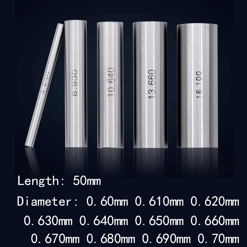 0.60mm-0.70mm Dia High Precision GCR15 Bearing Steel Needle Gauge Pin 50mm Long
