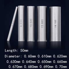 0.60mm-0.70mm Dia High Precision GCR15 Bearing Steel Needle Gauge Pin 50mm Long