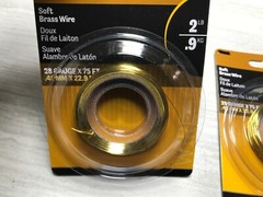 2 PK Soft Brass Wire 28 Gauge, 75 Feet