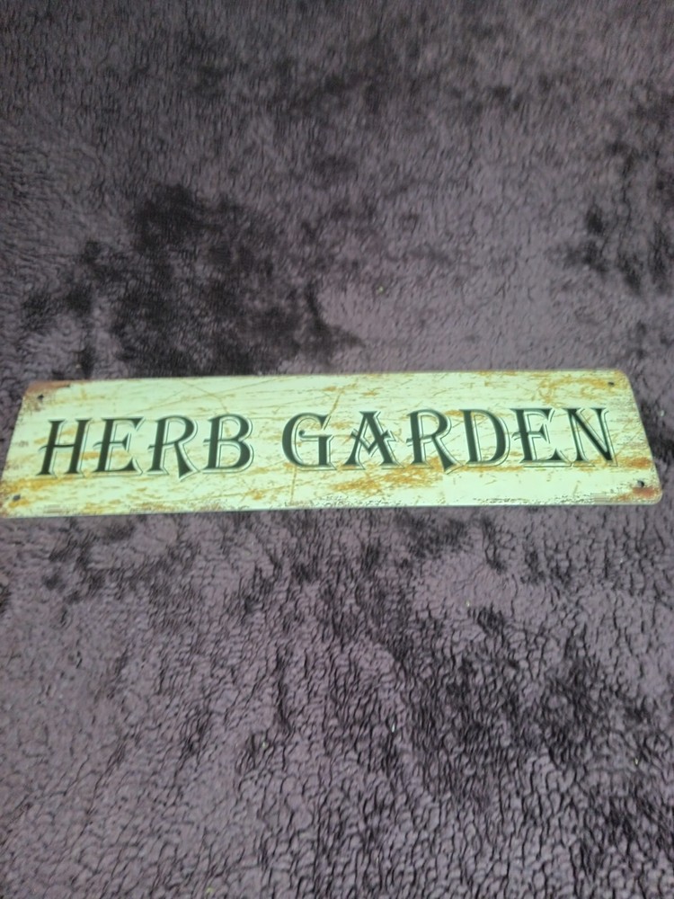 4″ X 15″ Aluminum Sign “Herb Garden” W/ 4 Mounting Holes