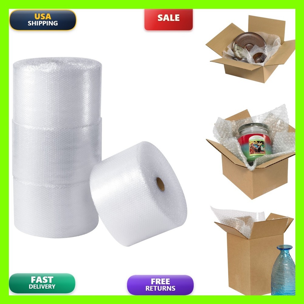 Aviditi Bubble Cushioning Wrap Roll 12 Inch X 125 Feet 1/2 Large Bubble Ships