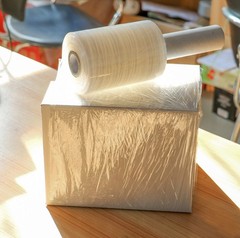 2 Pack Mini Stretch Wrap Roll with Handle 5 Inch Heavy Duty Packing Film