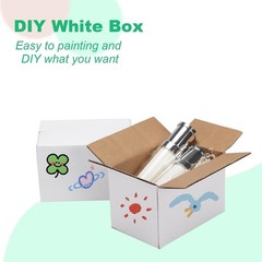 6x4x4 Shipping Boxes 50 Pack, White Cardboard Boxes Kraft Corrugated Mailer B…