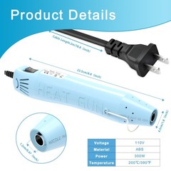 Heat Gun for Crafting, Mini Hot Air Gun Tool for Epoxy Resin, Shrunk Wrapping…