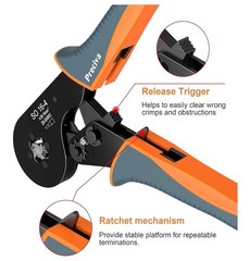 Wire Ferrule Crimping Tool, Preciva Square Jaw Wire Crimping Pliers AWG 28-5
