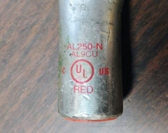 NSI AL250-N AL250N ALUMINUM COMPRESSION LUG 1/2″ STUD 2-HOLE NEW *LOT OF 5*