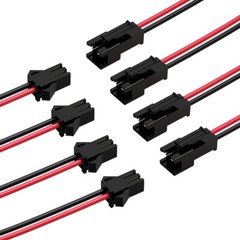 2-Pin For JST SM Plug Male+Female Connector 22 AWG 10CM Electrical Cable Wire