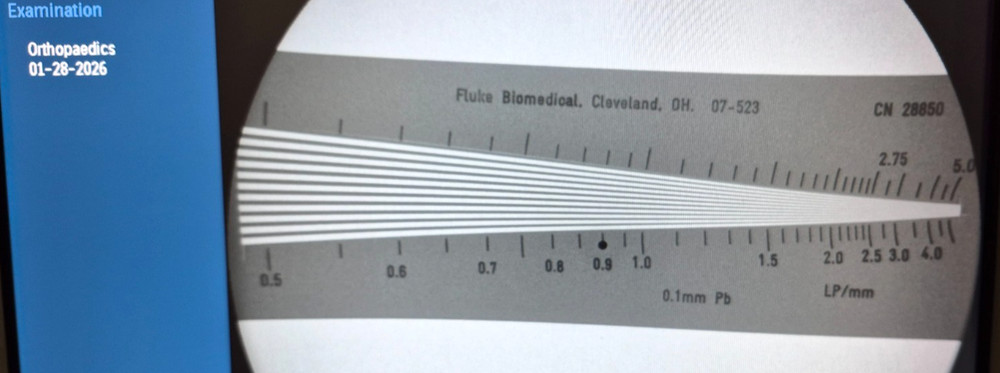 07-523 Fluke Biomedical Type 23, 0.5 to 5.0 LP/mm Phantom Test Tool for GE OEC
