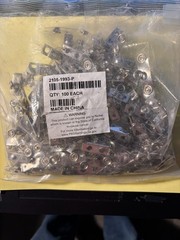 (100) Vertical Clear soft Plastic ID Card Badge Holder with metal clips