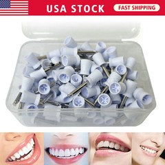 100 Pcs Dental Polishing Prophy Prophylaxis Cups Latch Type Rubber Polisher