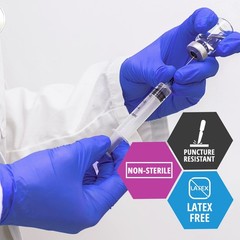 MED PRIDE Nitrile Medical Exam Gloves Large [Box of (Pack 50), Blue